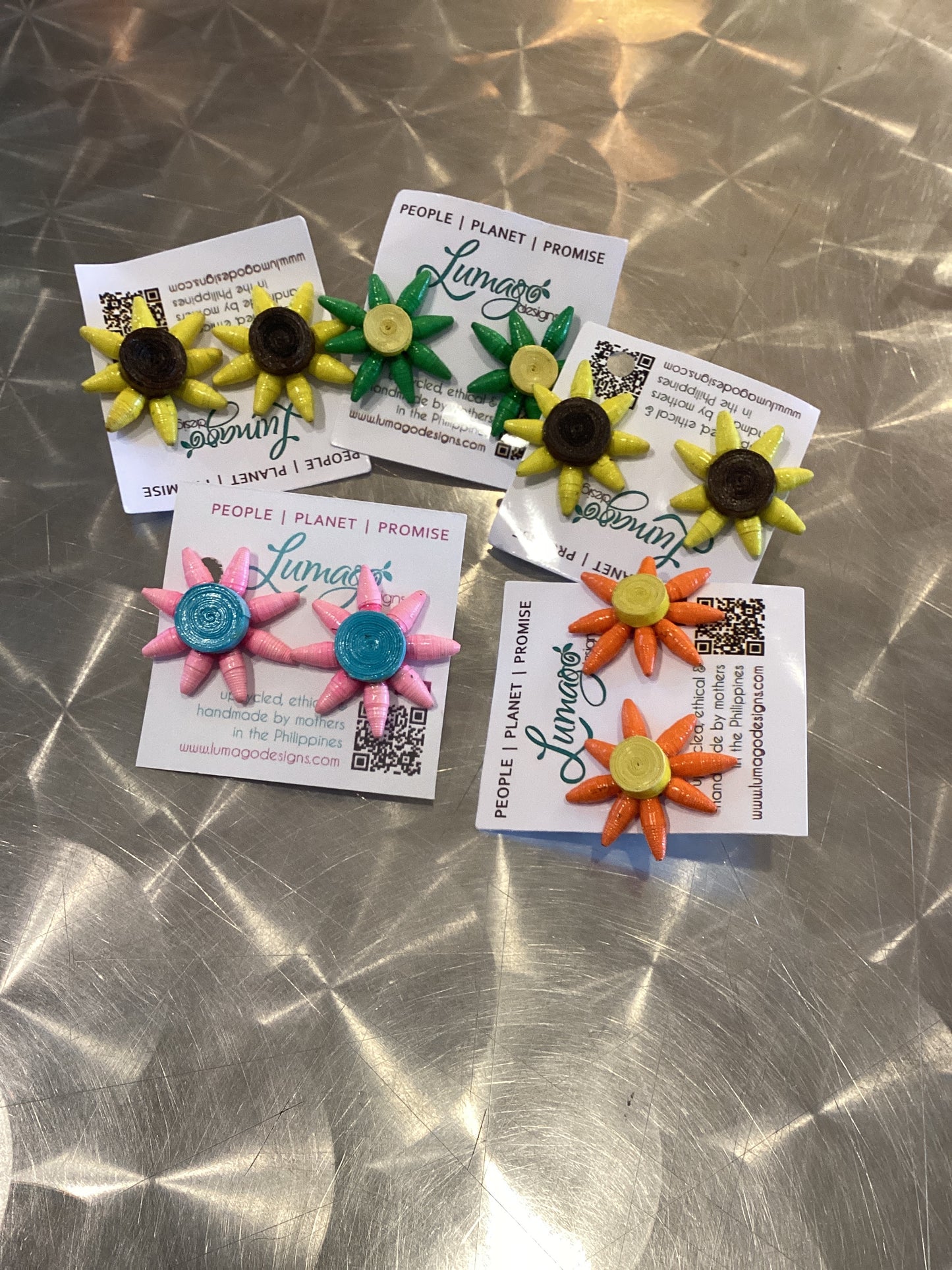 Flower Earrings by Lumago Designs