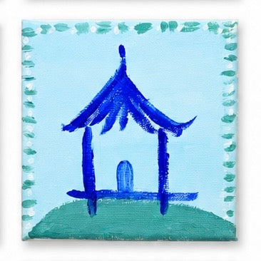 Original artwork, Dumaguete City, Negros Oriental, Philippines, Filipino artist, Enrique Macias, acrylic on canvas, mini artwork collection, authentic art, colorful wall decor, creative gift, nature-inspired art, Pinspired Art Gallery, MICRA Art Show, vibrant colors, ocean waves, sun, spiral patterns, geometric shapes, tropical landscape, blue, green, orange, pink, and yellow artwork.