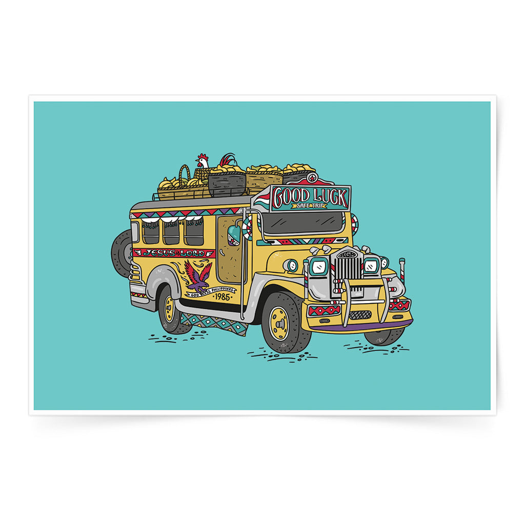 Philippine Jeepney Printable Wall Art Poster