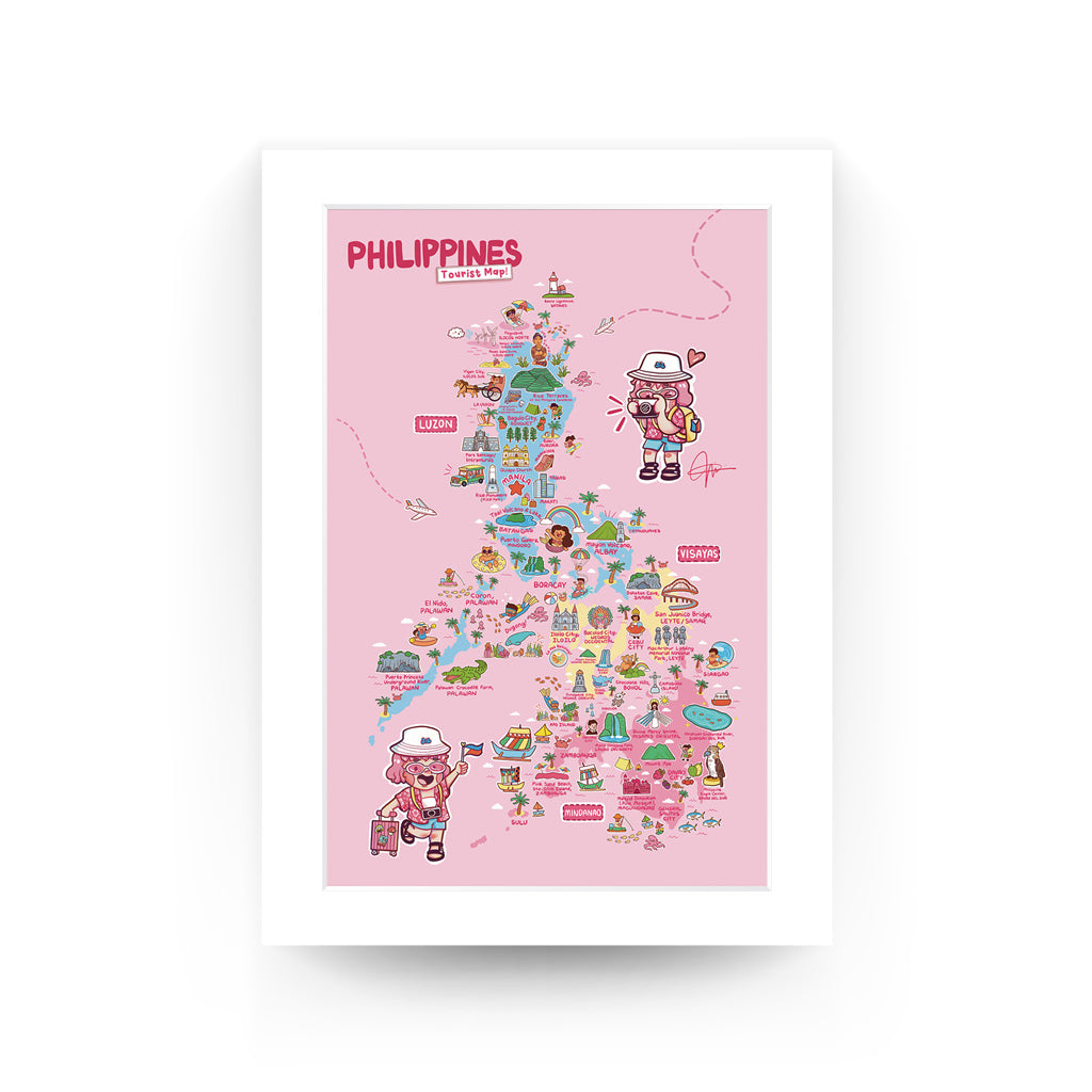 Tourist Map Of The Philippines Poster by Mia Angela