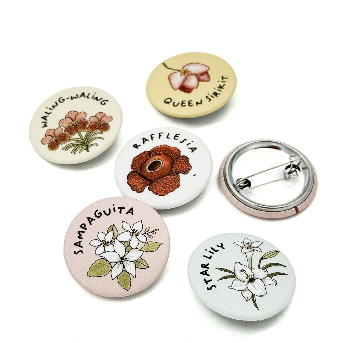 Manila Button Pin Flower of the Philippines Button Pins Set by Kat Banay – Pinspired Art ...