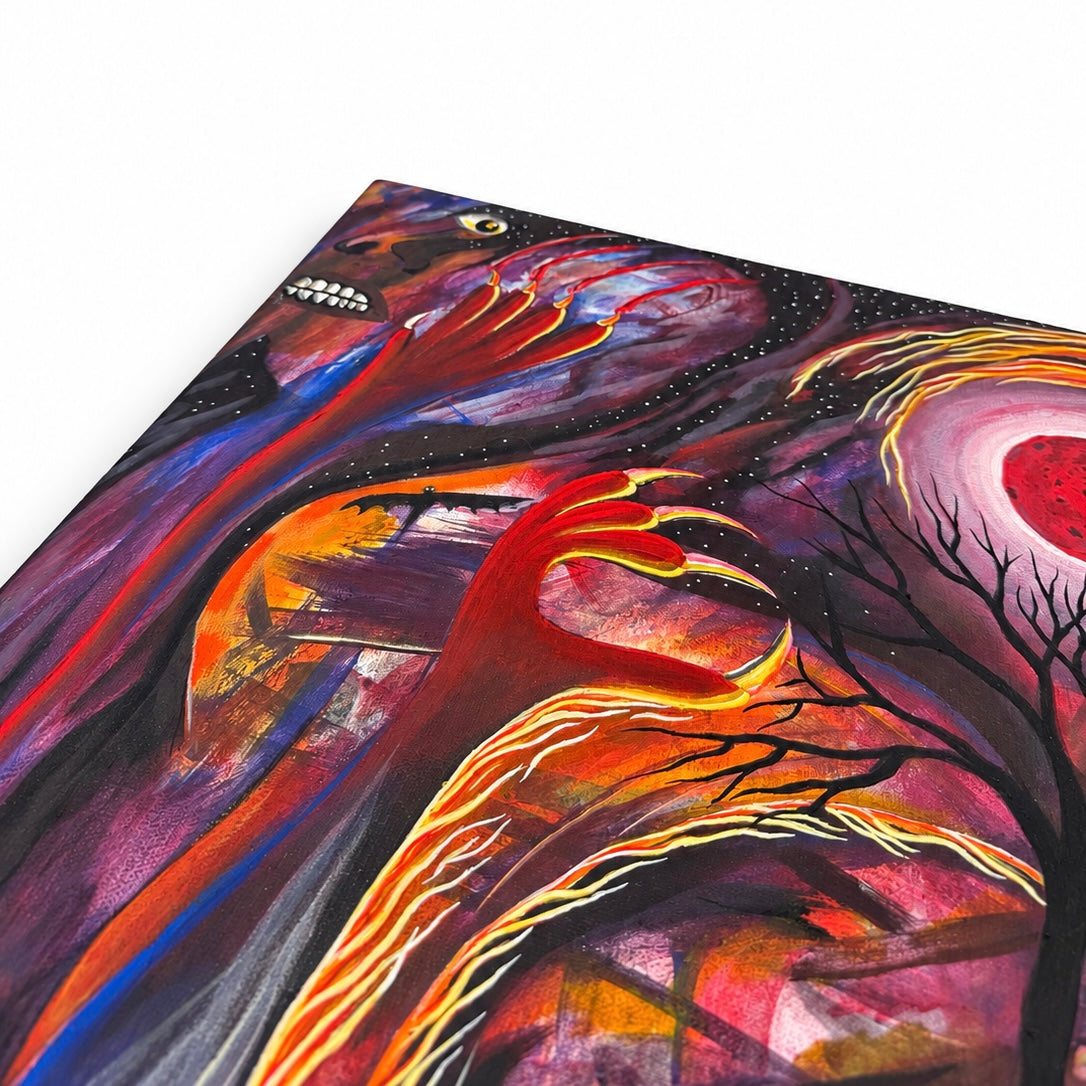 surrealist, canvas, art, original, artwork, Pinspired Art Gallery, abstract, Dr. Deadlocks, tatoo artist, Dumaguete city, Filipino, Philippines, fire, decor