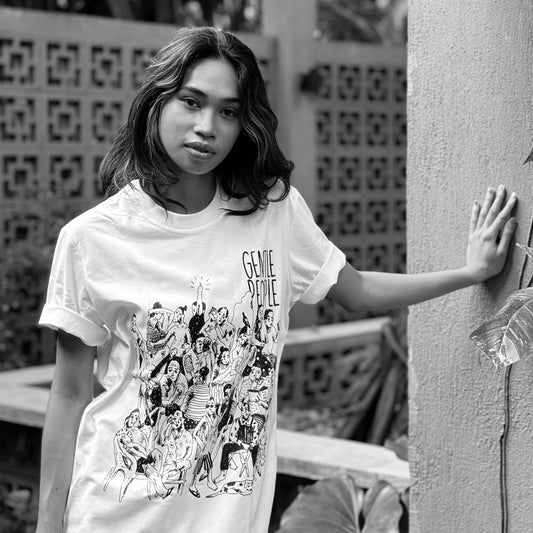 Dumaguete, artist, Filipino, art, Gentle People, Pinspired Art Souvenirs, Black and white, illustration, creative, shirt, top, clothing, brand, local, pinoy, Philippines