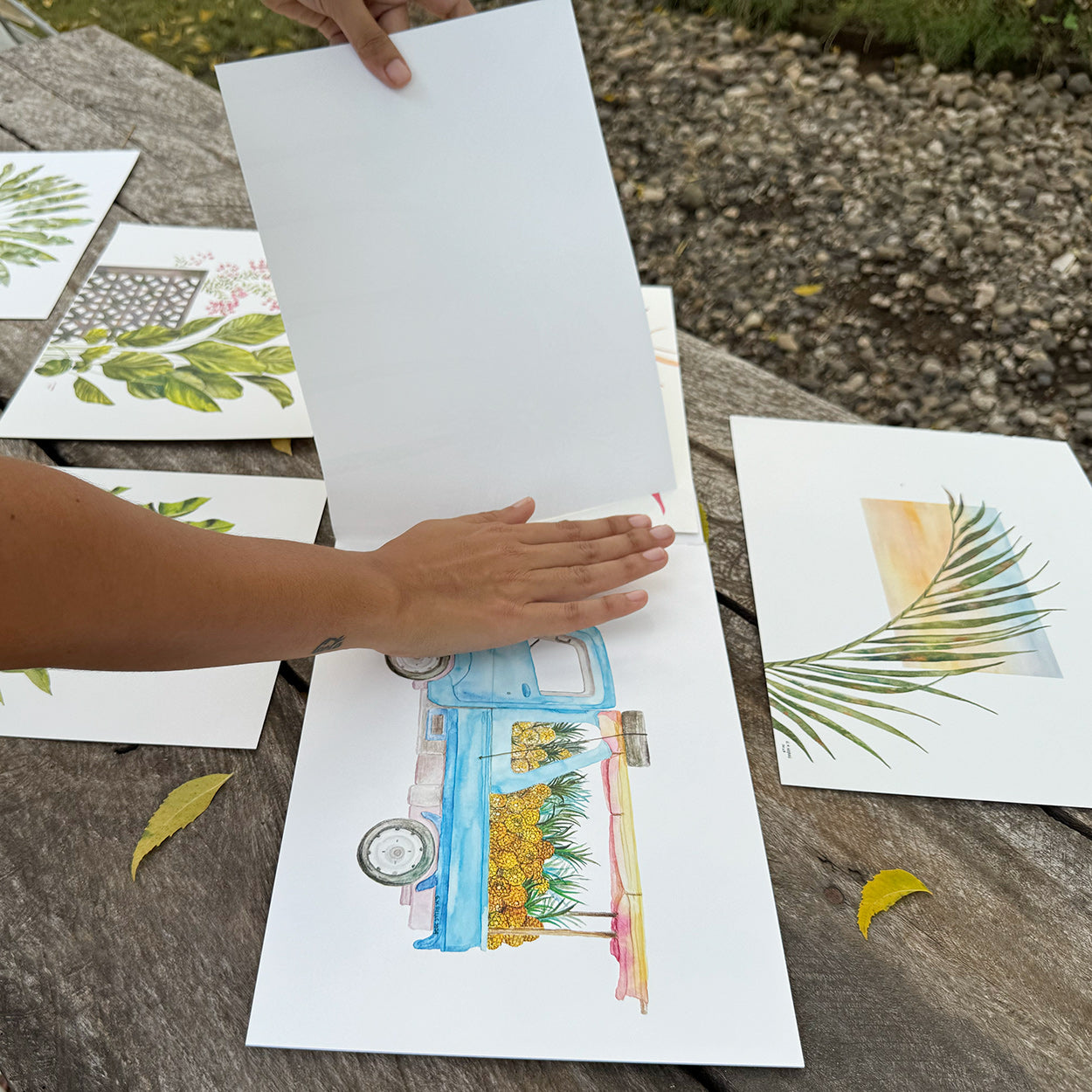 Gretchen Nadine Villanueva-Heras, GretchensWater, Dumaguete city, Bais, artist, Filipino, watercolor, palms, natural art, nature, tropical, Tropical State of Mind, Pinspired Art Souvenirs, Bais City, decor, wall decor, alm leafs, frame, limited,  gift idea