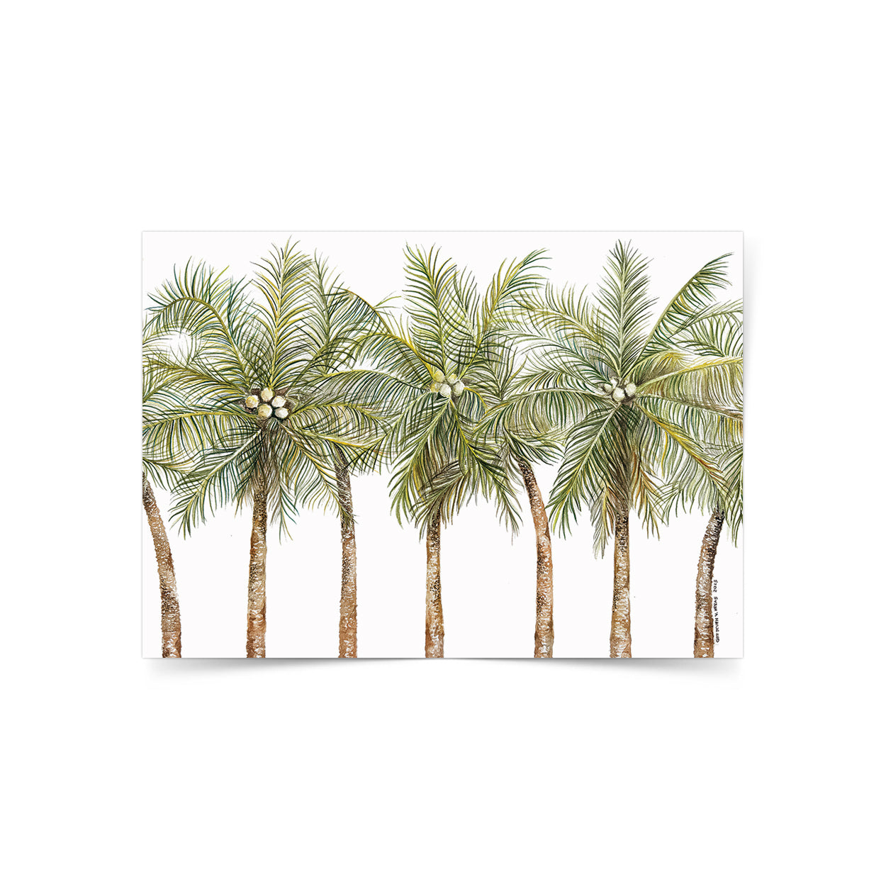 Gretchen Nadine Villanueva-Heras, GretchensWater, Dumaguete city, Bais, artist, Filipino, watercolor, palms, natural art, nature, tropical, Tropical State of Mind, Pinspired Art Souvenirs, Bais City, decor, wall decor, alm leafs, frame, limited,  gift idea