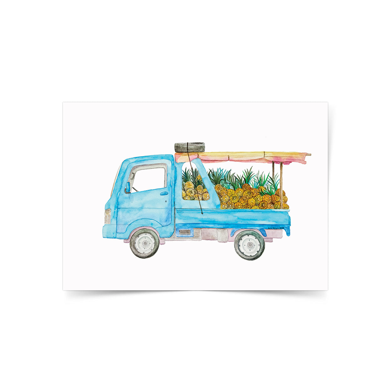 Gretchen Nadine Villanueva-Heras, GretchensWater, Dumaguete city, Bais, artist, Filipino, watercolor, palms, natural art, nature, tropical, Tropical State of Mind, Pinspired Art Souvenirs, Bais City, decor, wall decor, alm leafs, frame, limited,  gift idea