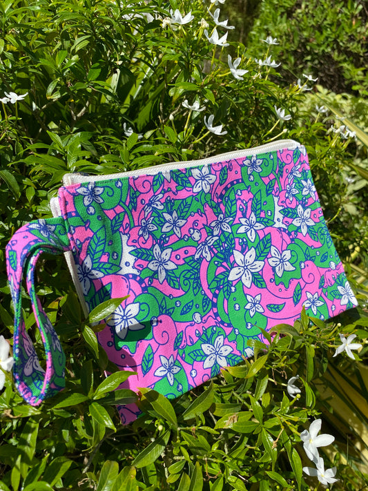Sampaguita Bloom Premium 3 Pocket Pouch Bag