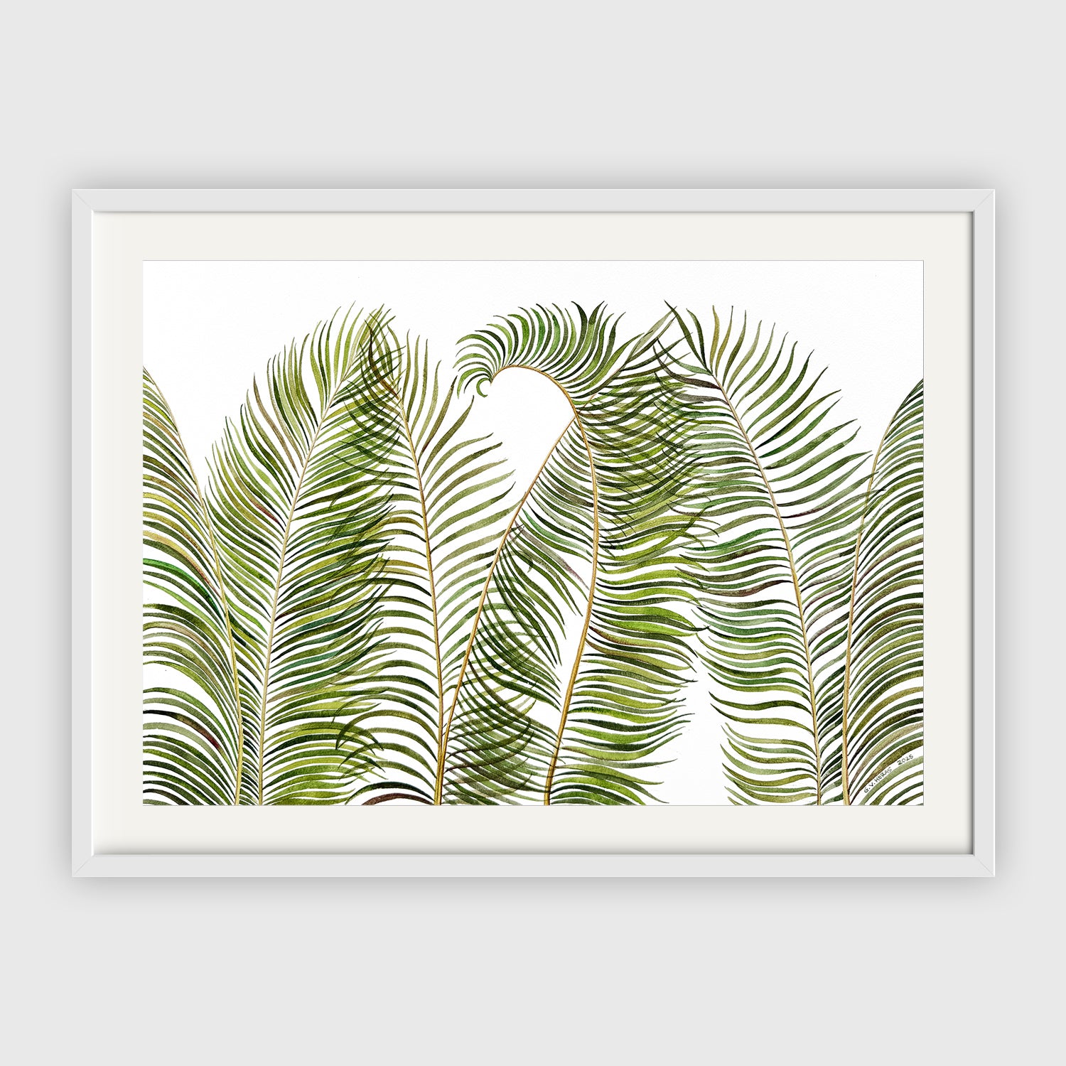 Gretchenswater, Bais City, Artwork, Watercolor, exhibition, original, Filipino house, Palms, Filipino, artist, art Philippines, Negros Oriental, Dumaguete art scene, Pinspired Art Souvenirs, The Henry Resort, buy original artwork, catalogue, art gallery, organic, leafs, simple, minimalist
