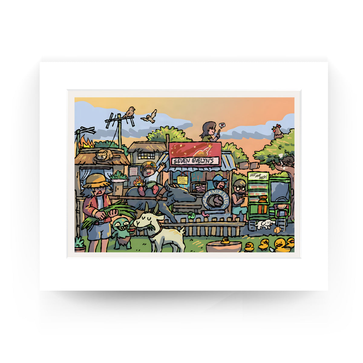 Dumaguete, digital, Duma art scene, Pinspired Art Gallery. artwork, print, limited edition, collector, collectible, colourful, funny, character, cute, Moshi Dokyo, Negros Oriental