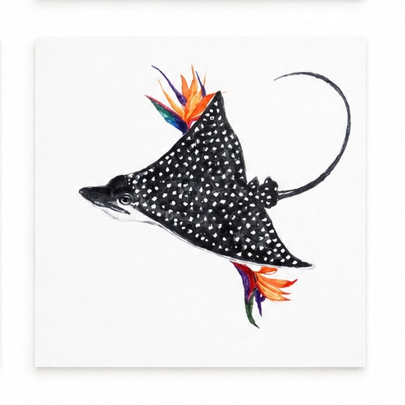 Original artwork, Dumaguete City, Negros Oriental, Philippines, Filipino artist Kat Banay, watercolor, paper art, mini artwork, authentic, wall decor, gift, ocean art, marine life, octopus, humpback whale, whale shark, manta ray, tropical flowers, sunflowers, sea creatures, underwater nature, ocean-inspired art, creative, tourist, Pinspired Art Gallery, MICRA Art Show.