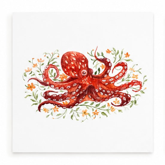 Original artwork, Dumaguete City, Negros Oriental, Philippines, Filipino artist Kat Banay, watercolor, paper art, mini artwork, authentic, wall decor, gift, ocean art, marine life, octopus, humpback whale, whale shark, manta ray, tropical flowers, sunflowers, sea creatures, underwater nature, ocean-inspired art, creative, tourist, Pinspired Art Gallery, MICRA Art Show.