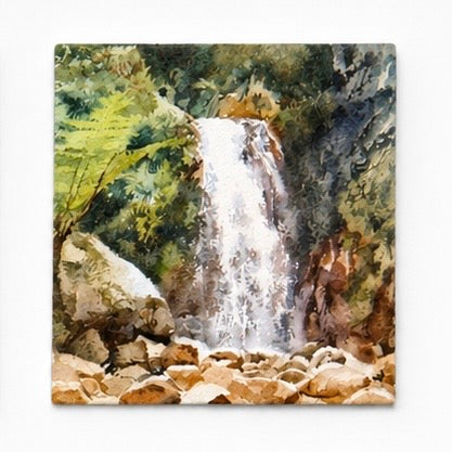 Original artworks by Yul Gabriel F. Dionson, Dumaguete City, Negros Oriental, Philippines, Filipino artist, watercolor, canvas, mini artwork, authentic, wall decor, gift, nature art, landscape art, mountain scenery, lake, forest, bird, waterfall, mangrove tree, coastal scenery, sea turtle, ocean, blue waters, wildlife, tropical nature, creative artwork, tourist art, Pinspired Art Gallery, MICRA Art Show, From Mountain to Sea: Negros Oriental.
