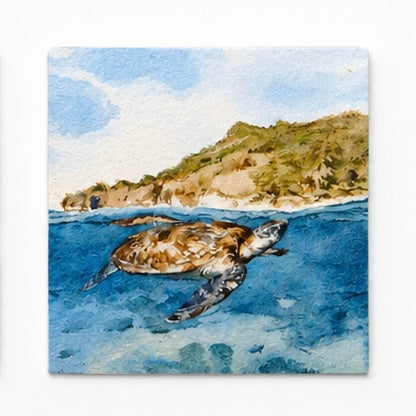Original artworks by Yul Gabriel F. Dionson, Dumaguete City, Negros Oriental, Philippines, Filipino artist, watercolor, canvas, mini artwork, authentic, wall decor, gift, nature art, landscape art, mountain scenery, lake, forest, bird, waterfall, mangrove tree, coastal scenery, sea turtle, ocean, blue waters, wildlife, tropical nature, creative artwork, tourist art, Pinspired Art Gallery, MICRA Art Show, From Mountain to Sea: Negros Oriental.