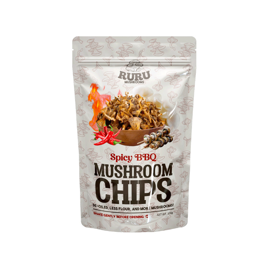 mushroom snack, healthy, non gmo, Natural, flavour, food, souvenir, pasalubong, tasty, lami, delicious, buy snack online, BBQ, Spicy, Hot