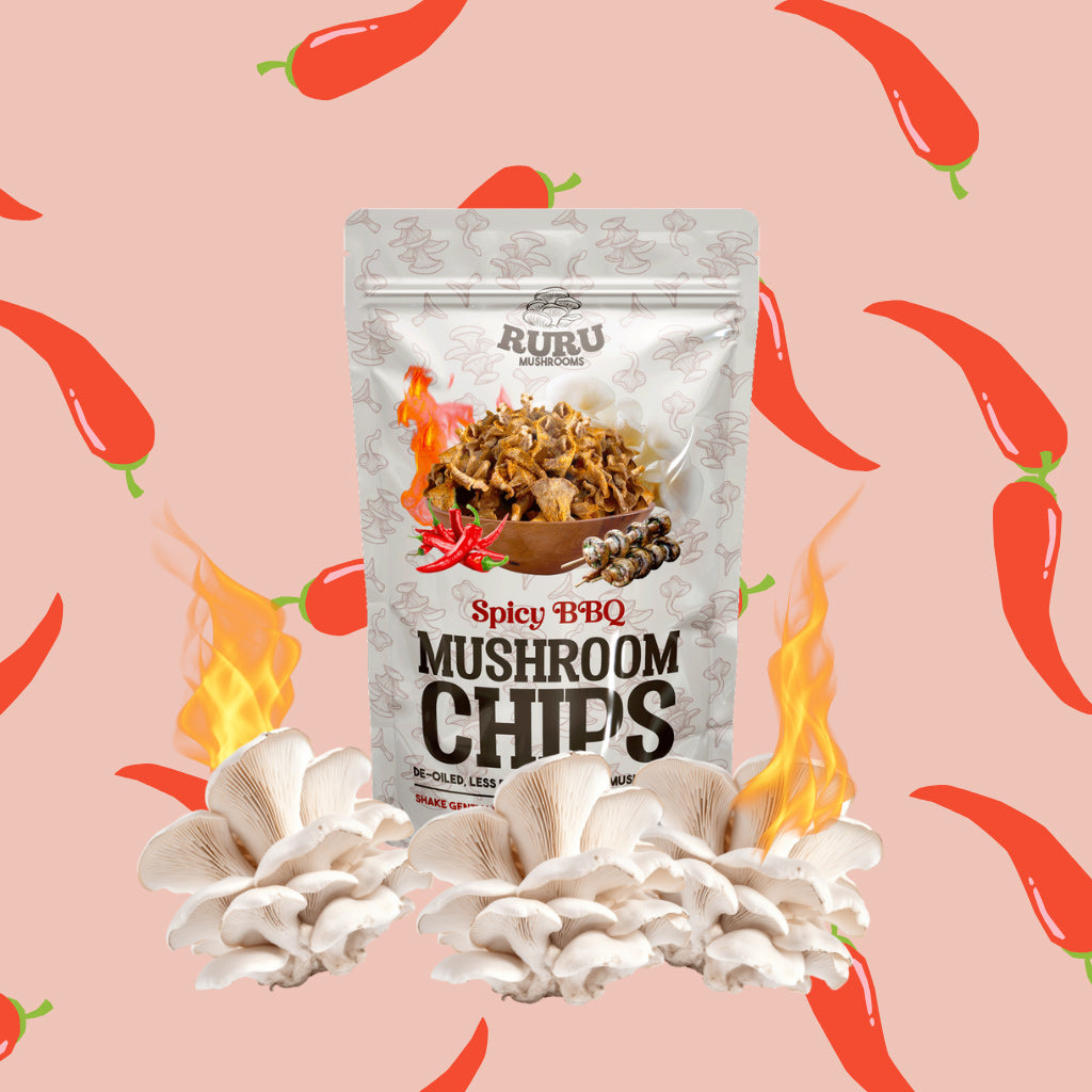 mushroom snack, healthy, non gmo, Natural, flavour, food, souvenir, pasalubong, tasty, lami, delicious, buy snack online, BBQ, Spicy, Hot