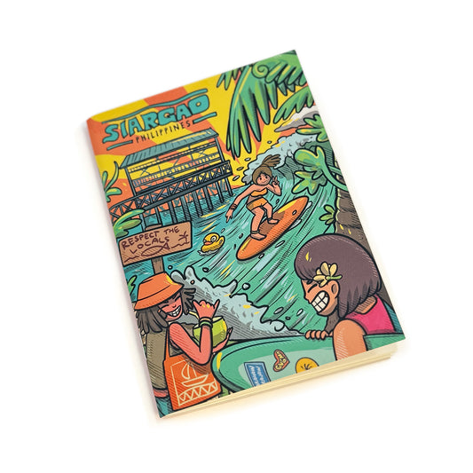 Siargao, surfing, surf, Cloud 9, trip, adventure, tourist, note pad, cute character, illustrator, art, Filipino artist, artistic, vibrant, souvenir, Pinspired Art Souvenirs, Dumaguete city, Surigao del Norte, Philippines, islands, island vibes, tropical