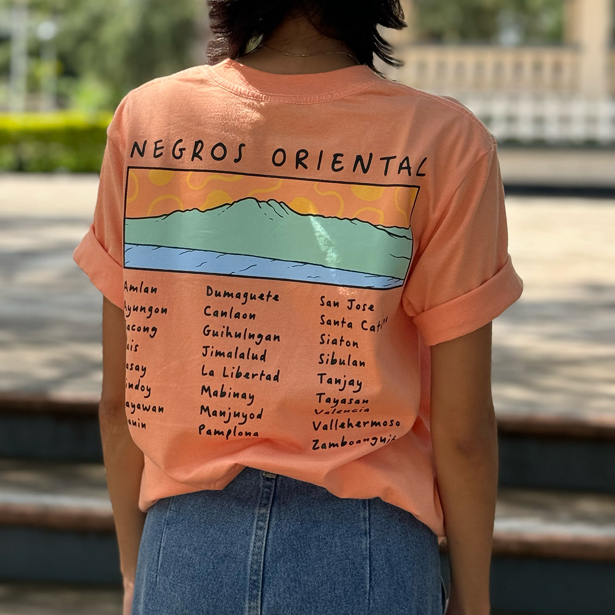 Negros Oriental, province, Philippines, municipalities, Dauin, Valencia, Dumaguete, DumaGetMe, tourism, Filipino, art artist, Cil Flores, diving, hiking, clothing, brand, outfit, casual, summer colors, blue, peach, green, laid-back vibes