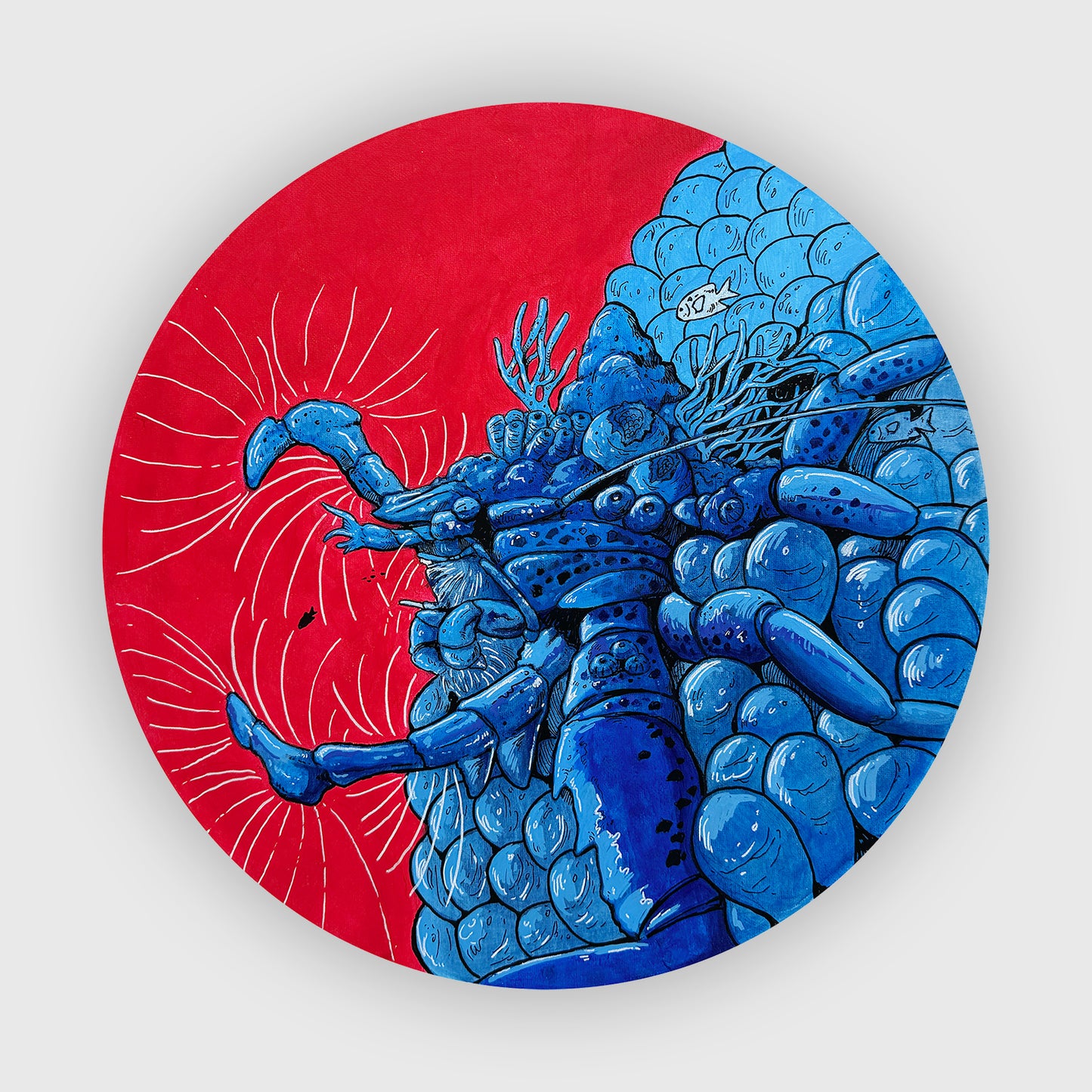 Angelo Delos Santos, Dumaguete Inker, Artwork, Pen and ink, exhibition, original, marine creatures, conservation, Filipino, artist, art Philippines, Negros Oriental, Dumaguete city, Pinspired Art Souvenirs, The Henry Resort, Silver Reef Dive Resort, dive, diving, diver, crab, buy original artwork