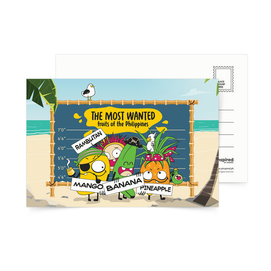 rambutan, banana, pineapple, pinya, mango, mangga, Philippines, Filipino, Pinoy, card, postcrossing, post, PHL, beach vibes, tourist, kids, fun
