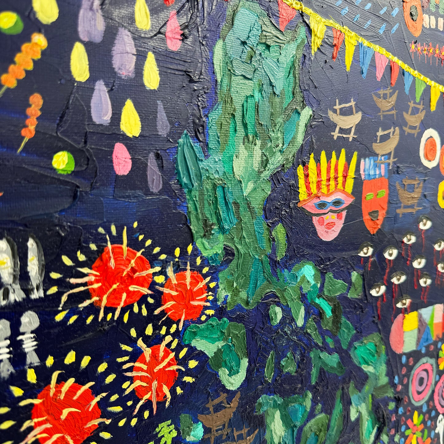 Dumaguete, Pinspired Art Souvenirs, art exhibition, exhibit, PH My MAP, PH Map, Map of the Philippines, creative map, Philippine sea, wall decor, decoration, canvas, oil, archipelago, Filipino, art scene, Filipino artist, Pinspired Art Gallery, collector, buy artwork, close up