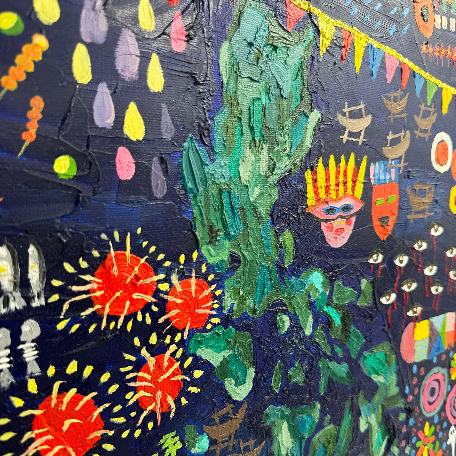 Dumaguete, Pinspired Art Souvenirs, art exhibition, exhibit, PH My MAP, PH Map, Map of the Philippines, creative map, Philippine sea, wall decor, decoration, canvas, oil, archipelago, Filipino, art scene, Filipino artist, Pinspired Art Gallery, collector, buy artwork, close up