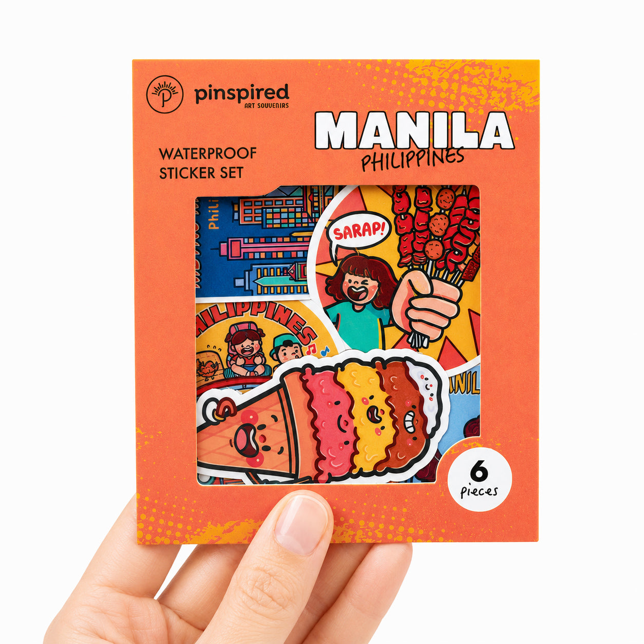 Philippines, Filipino artist, art, Manila, Metro Manila, cute, illustration, art, artsy, souvenir, Island, island vibes, stick, sticker pack, creative, gift, gift idea,  Island hopping, waterproof, colorful, Pearl of the Orient, gelato, ice cream, Sarap, jeepney, Mia Angela, Dumaguete City, Negros Oriental, Intramuros, pack