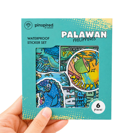 El Nido, Dive, Diving, Green Sea Turtle, Paradise, manta ray, Filipino, cute, illustration, art, artsy, souvenir, Underground River, Island, island vibes, stick, sticker pack, creative, gift, gift idea, Philippines, Island hopping, waterproof, colorful, pack