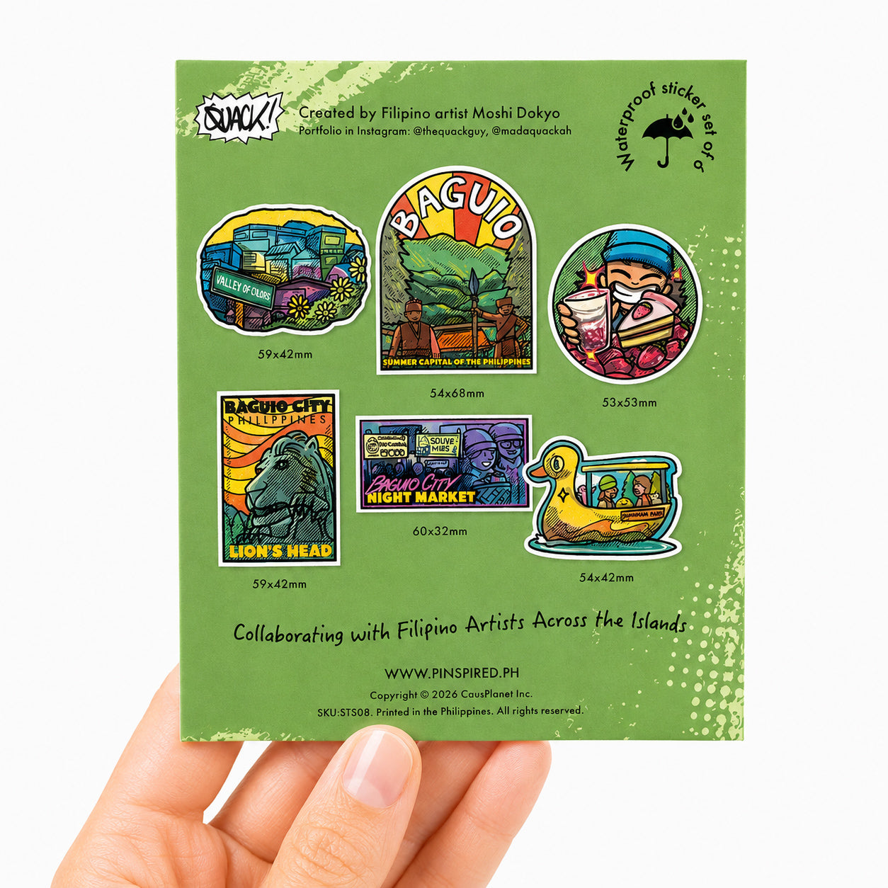 Baguio City, Strawberry, Valley of Colors, Summer Capital, Lion's Head, Filipino, cute, illustration, art, artsy, souvenir, Islands, island vibes, stick, sticker pack, creative, gift, gift idea, Philippines, waterproof, colorful, unique, Luzon, Southern Luzon, tourist, touristic, pack, set