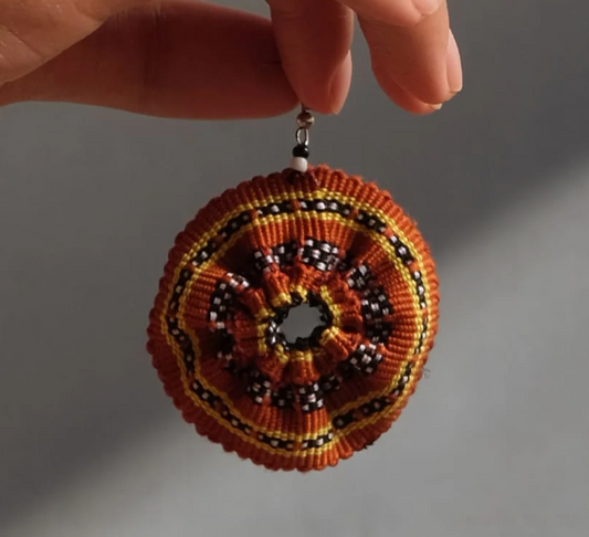 Handwoven Kalinga Circle Earrings