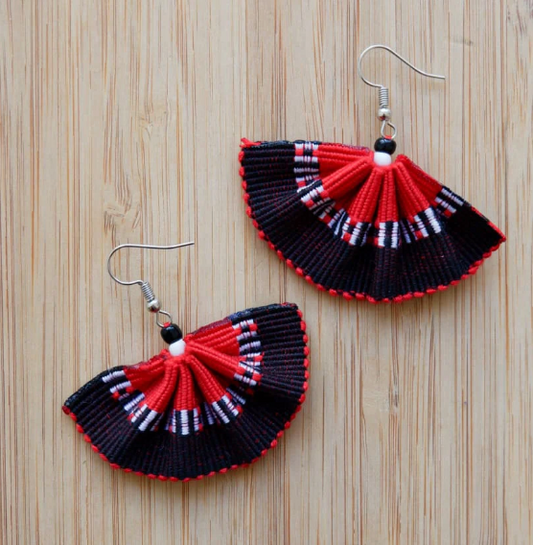 Handwoven Kalinga Fan Earrings