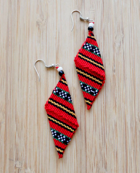 Handwoven Kalinga Trapezium Earrings