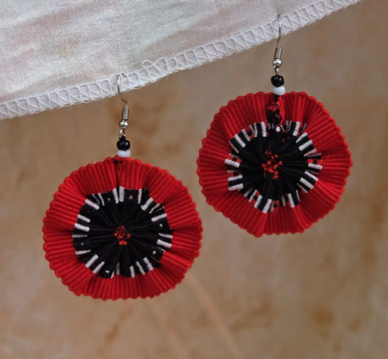 Handwoven Kalinga Circle Earrings