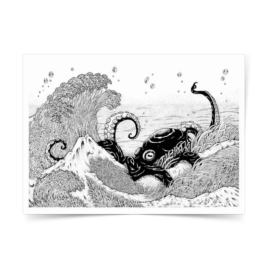 Seagrass Wave Limited Edition Art Print by Cil Flores