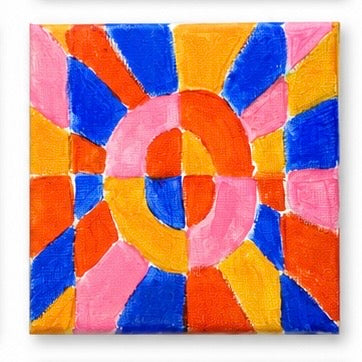 Original artwork, Dumaguete City, Negros Oriental, Philippines, Filipino artist, Enrique Macias, acrylic on canvas, mini artwork collection, authentic art, colorful wall decor, creative gift, nature-inspired art, Pinspired Art Gallery, MICRA Art Show, vibrant colors, ocean waves, sun, spiral patterns, geometric shapes, tropical landscape, blue, green, orange, pink, and yellow artwork.