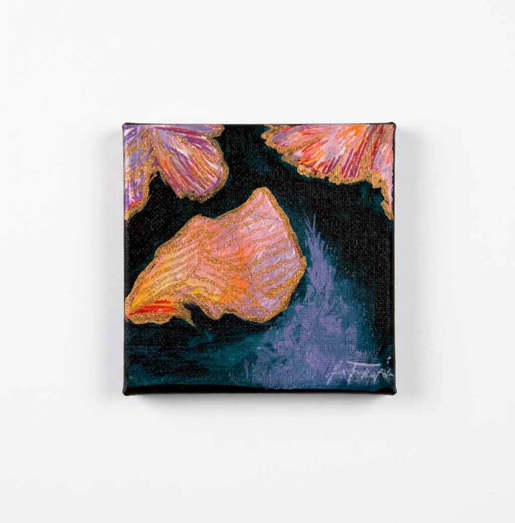 original artwork, Audry Estrellada, Micra, flower, Nature, Dart Blue, Violet, size 4x4, square 