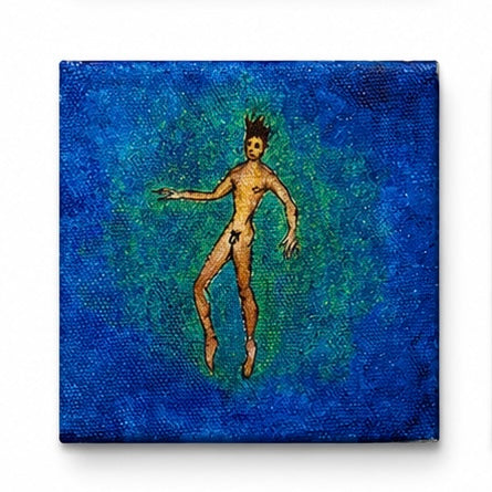 Original artwork, Dumaguete City, Negros Oriental, Philippines, Filipino artist Jude Does Art, acrylic, canvas, mini artwork, authentic, wall decor, gift, tropical art, nature art, ocean art, underwater world, deep sea, human figure, mermaid, sea creature, mythical creature, marine life, sea exploration, fantasy art, mystery, creative, tourist, Pinspired Art Gallery, MICRA Art Show.