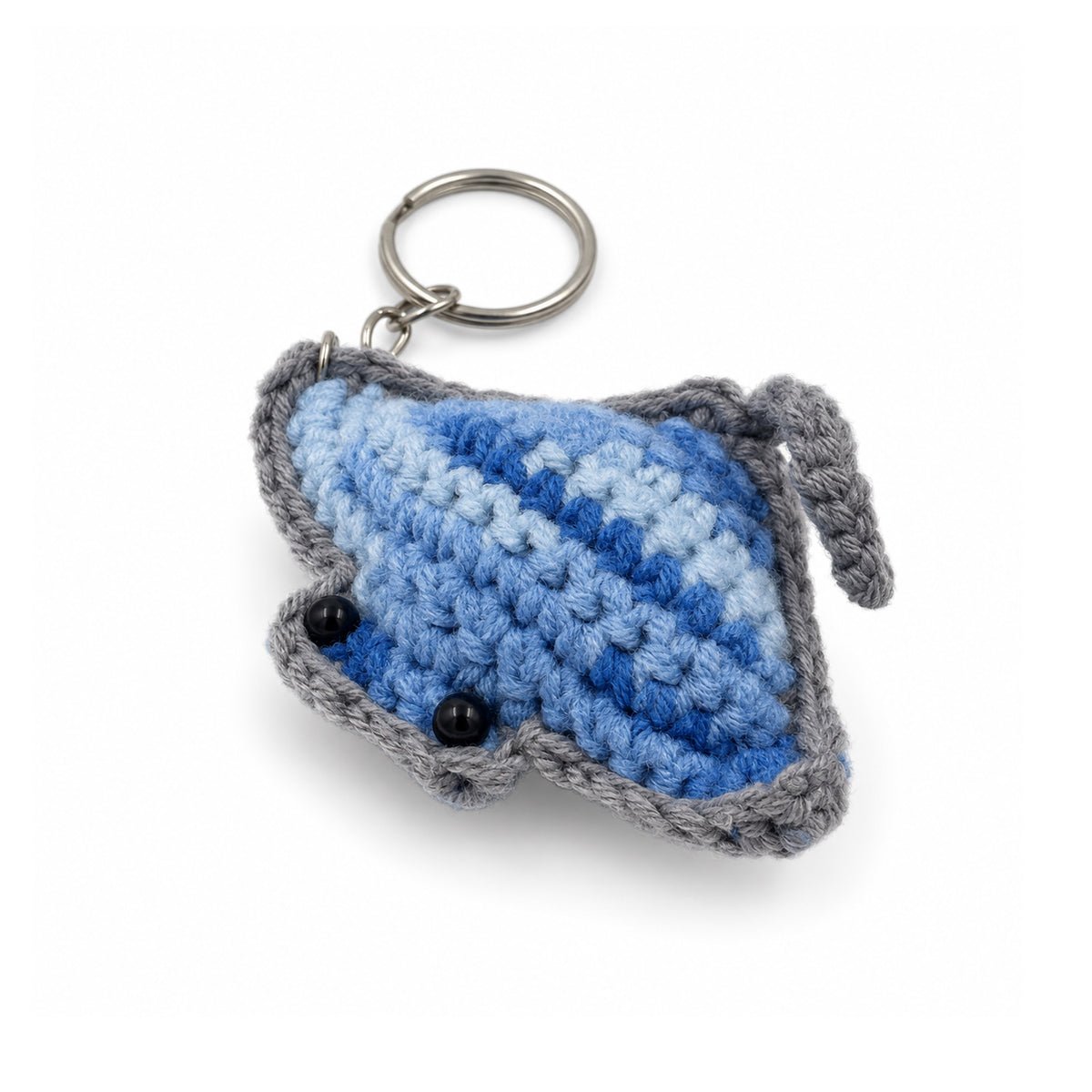 Manta Ray Crochet Keychain