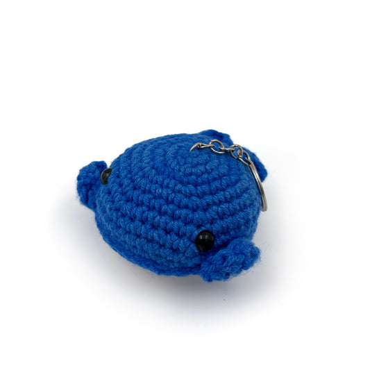 Blue Whale Crochet Keychain