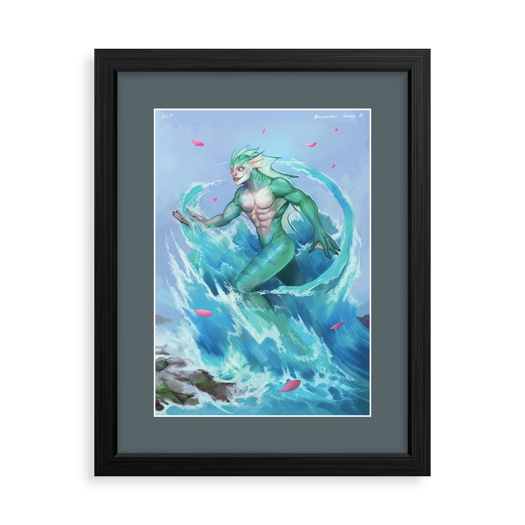 Philippine mythology mythical creature supernatural pinoy legend art fantasy myth spirit collectible mail postcrossing underwater aquatic Syokoy Bantay Tubig water element