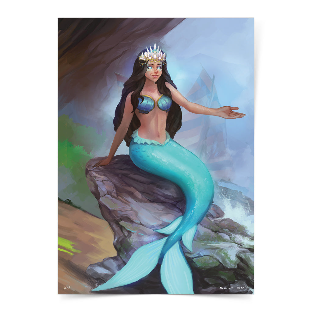 Philippine mythology mythical creature supernatural pinoy legend art fantasy myth spirit collectible mail postcrossing sea underwater aquatic mermaid Bicol Visayas Engkanto Bantay Tubig Magindara