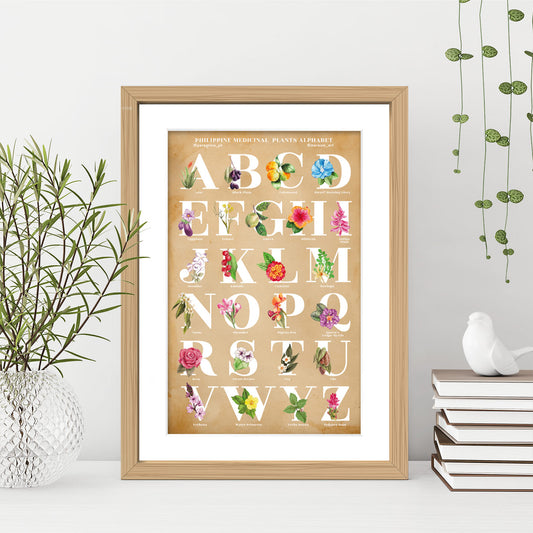 watercolor, art poster, wall, decor, Cebu, filipino, artist, graphic, medicine, office, study, flowers, plant, gift idea, Philippines, flower, plant, framed, framing, frame