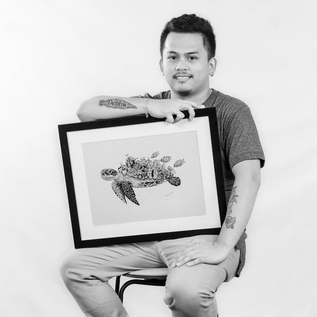 local pinoy Dumaguete artist art drawing painting sea ocean creature ink pen
