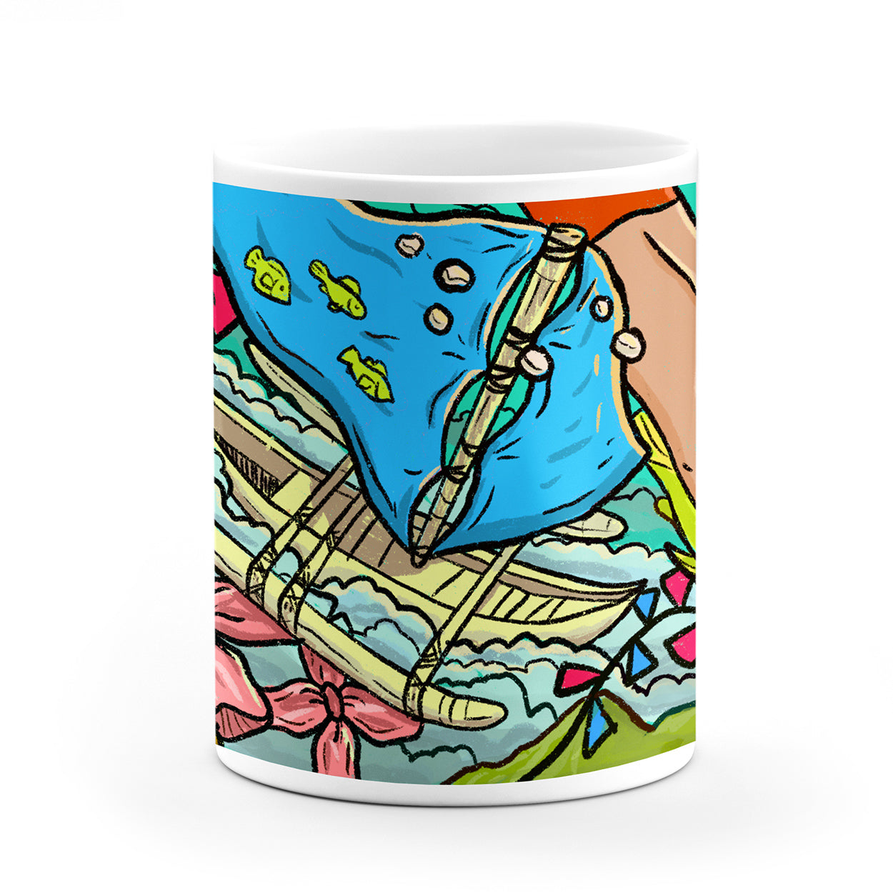 cup coffee scuba diver gift idea freediver snorkeling Apo island Dauin travel tourist underwater mug Dumaguete city Negros Oriental souvenir art designer collectible