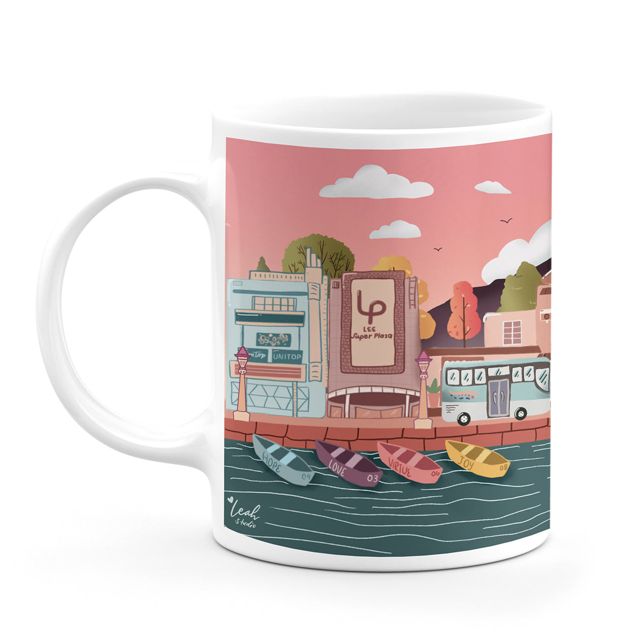 mug souvenir Dumaguete city Negros Oriental Unitop Lee Plaza Dakong Balay Sans Rival Bricks Hotel Silliman University Pinspired Boulevard pink cute gift idea