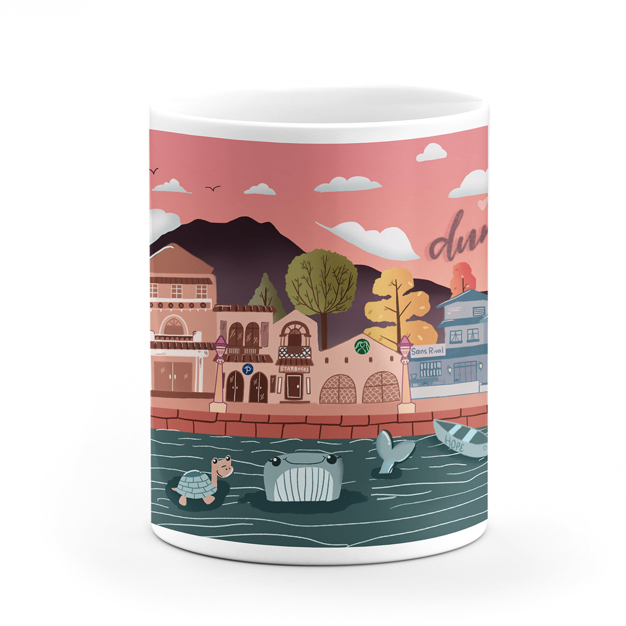 mug souvenir Dumaguete city Negros Oriental Unitop Lee Plaza Dakong Balay Sans Rival Bricks Hotel Silliman University Pinspired Boulevard pink cute gift idea