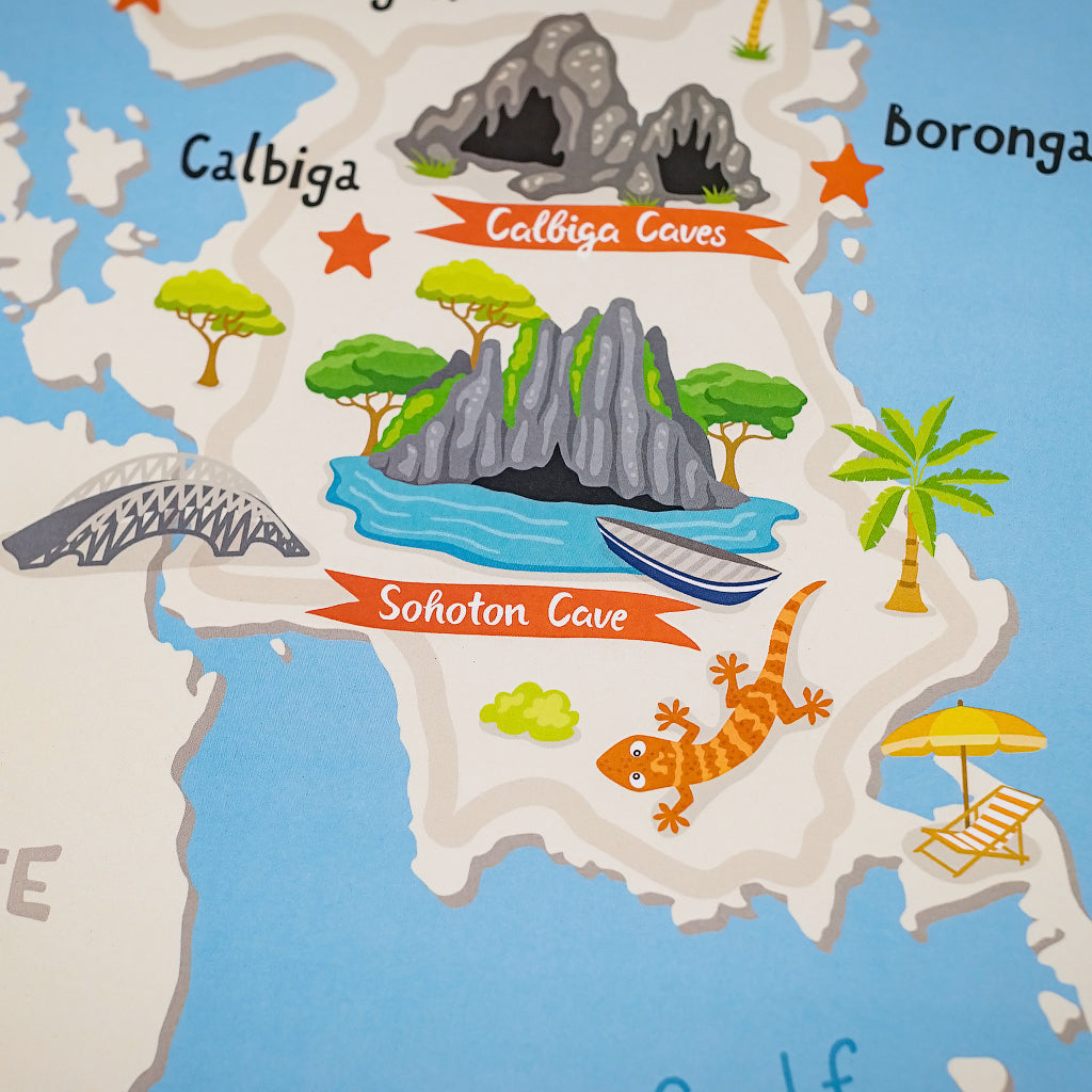 art travel poster samar island map philippines