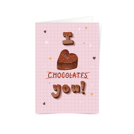 Chocolate vs. You Valentine Greeting Card