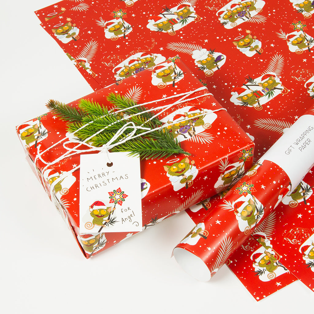 Christmas Tarsiers Gift Wrapping Paper