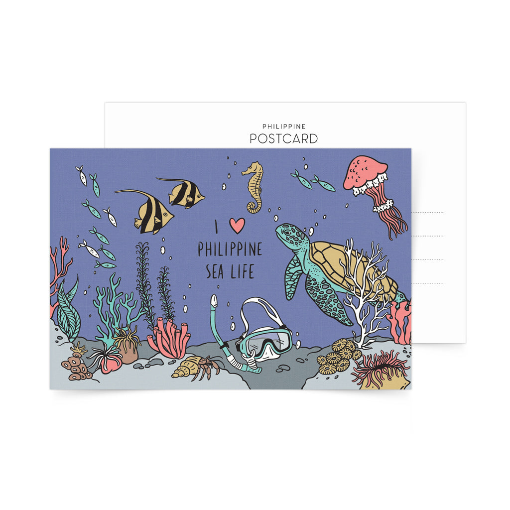 I Love Philippine Sea Life Postcard