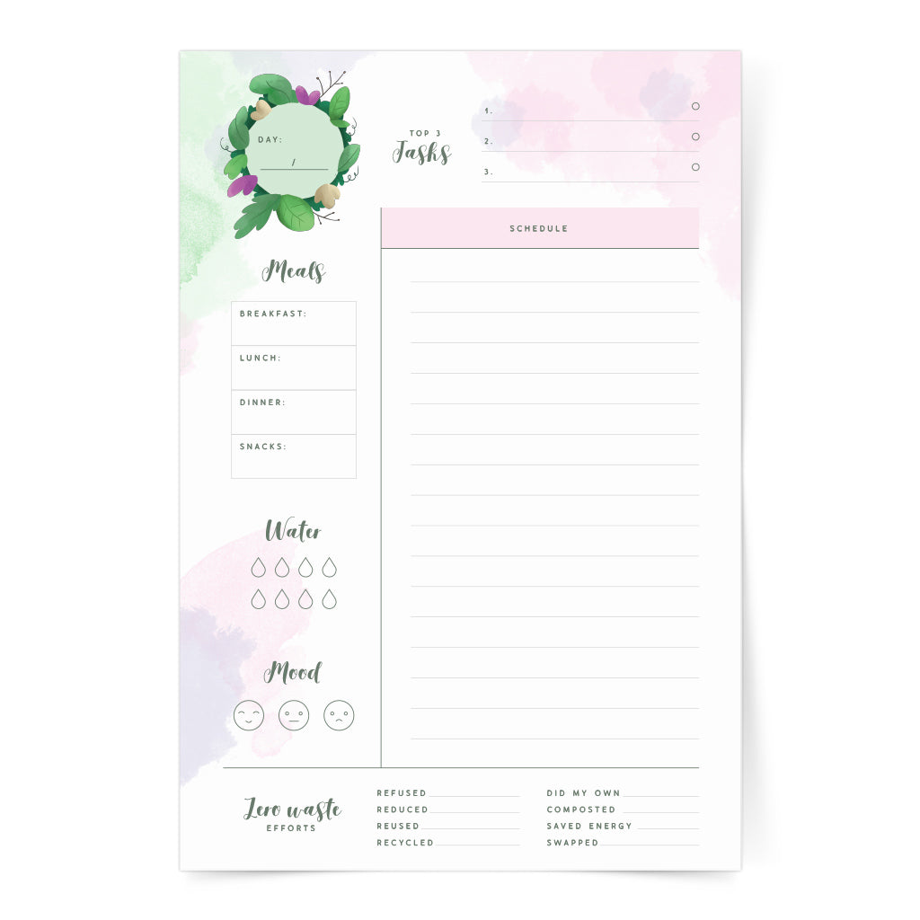 recycle green zero waste digital download printable sticker plan journal eco friendly save the planet nature girl plant 